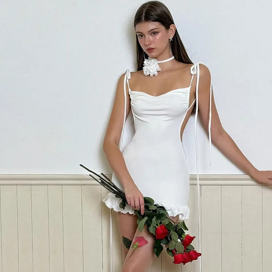 Dress Summer High-Grade Y2g Sexy Backless Lace Up Hot Girl Hip Skirt