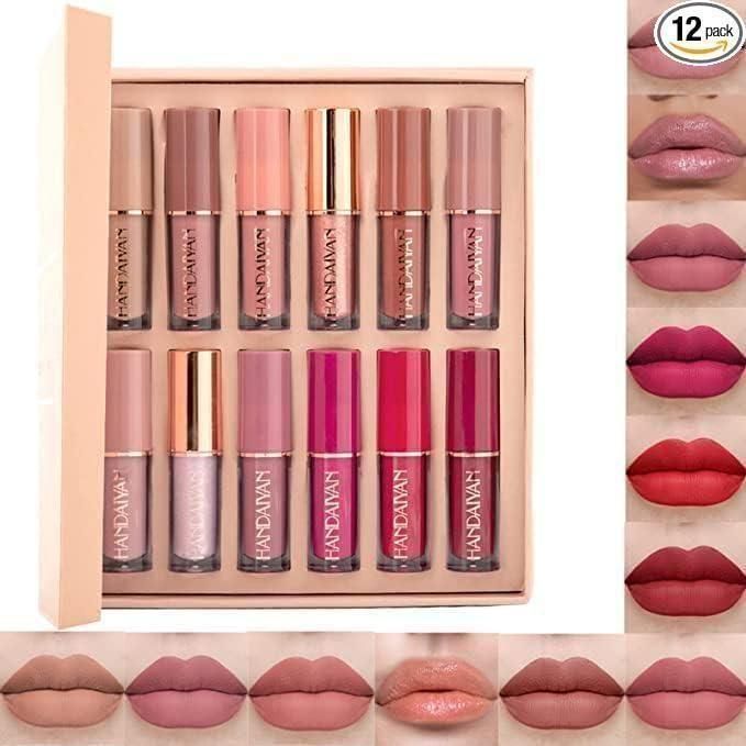 Velvet Matte Liquid Lipstick Set (12 Shades)